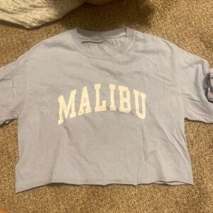 blue Malibu brandy cropped tshirt